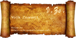 Volk Zsanett névjegykártya